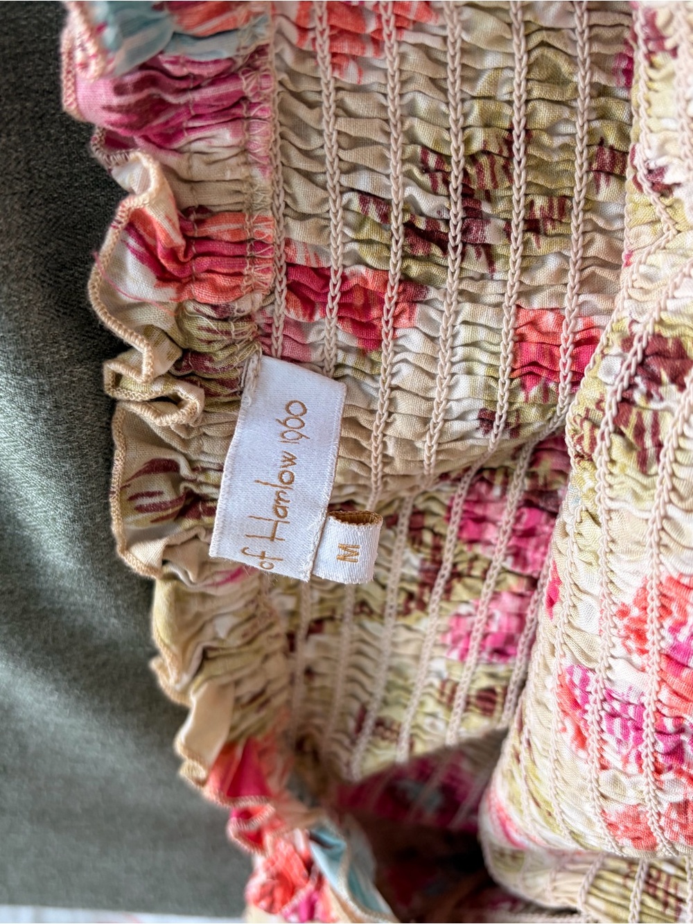 House of Harlow 1960 Multicolor Ruffle Smocked Maxi Dress - Picture 6 of 9